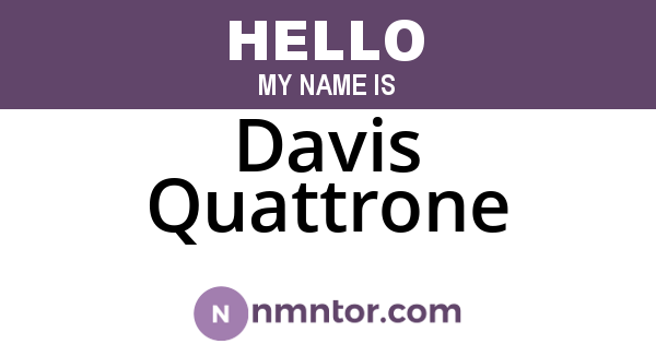 Davis Quattrone