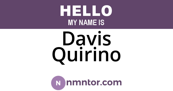 Davis Quirino