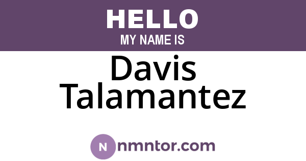 Davis Talamantez