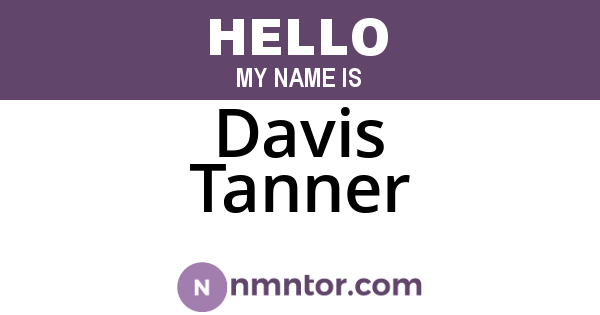 Davis Tanner