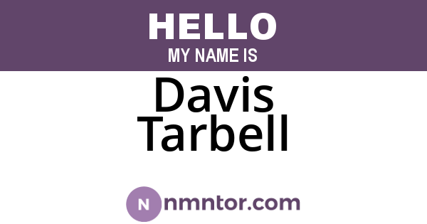 Davis Tarbell