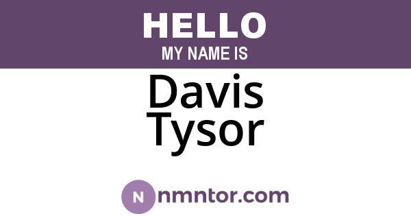 Davis Tysor