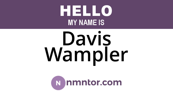 Davis Wampler