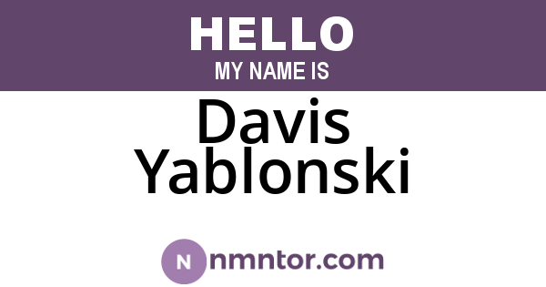 Davis Yablonski