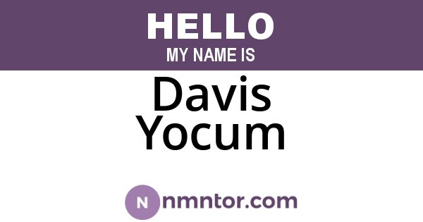 Davis Yocum