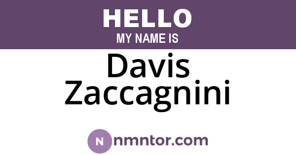 Davis Zaccagnini