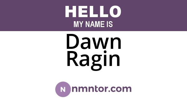 Dawn Ragin