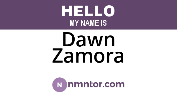 Dawn Zamora