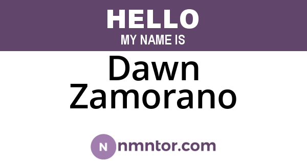 Dawn Zamorano