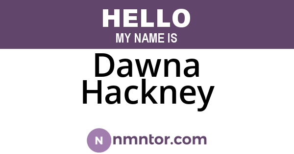 Dawna Hackney