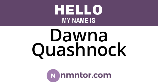 Dawna Quashnock