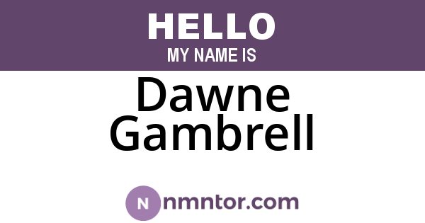Dawne Gambrell