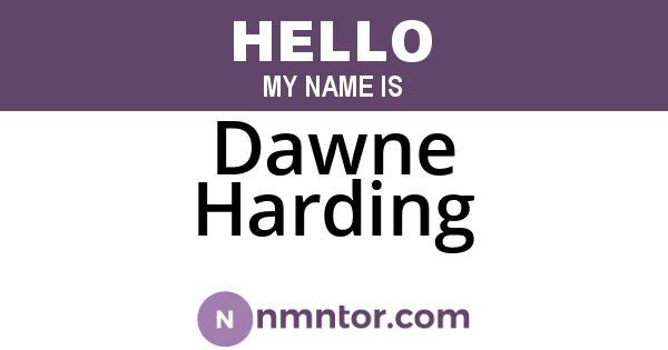 Dawne Harding