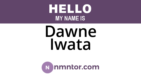 Dawne Iwata