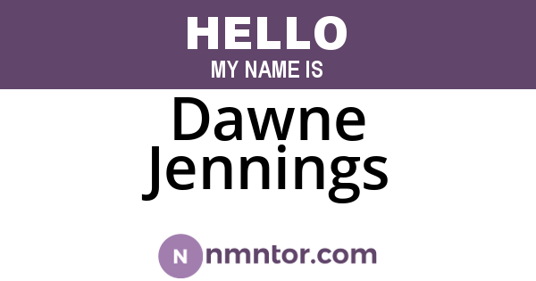 Dawne Jennings