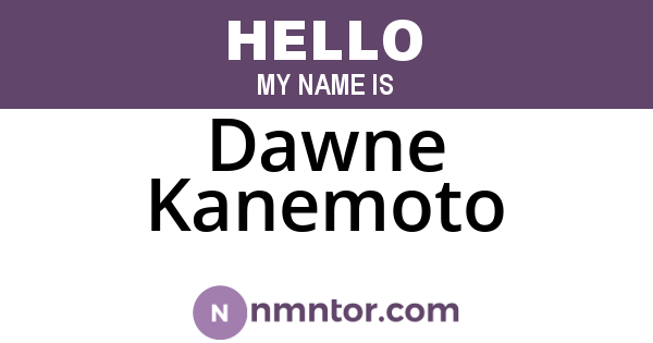 Dawne Kanemoto