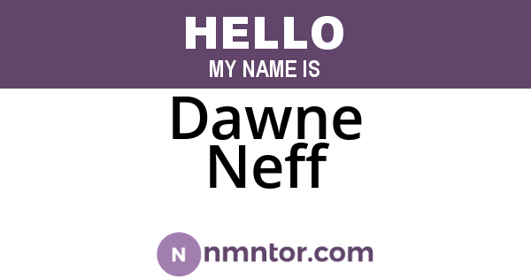 Dawne Neff