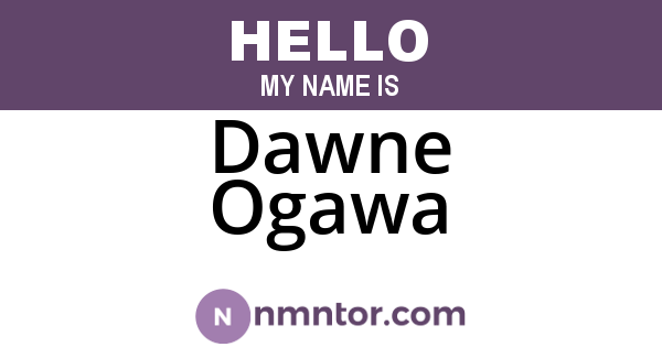 Dawne Ogawa