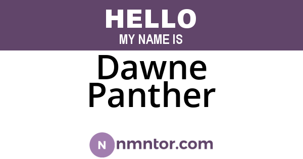 Dawne Panther