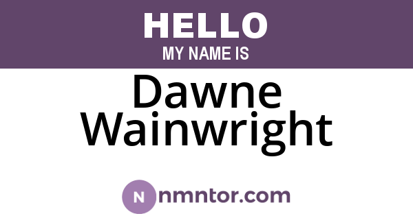 Dawne Wainwright