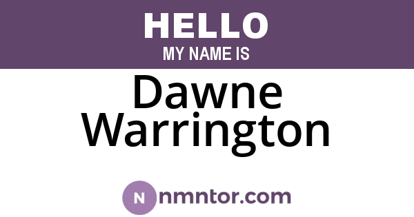 Dawne Warrington