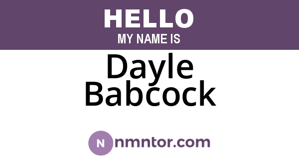Dayle Babcock