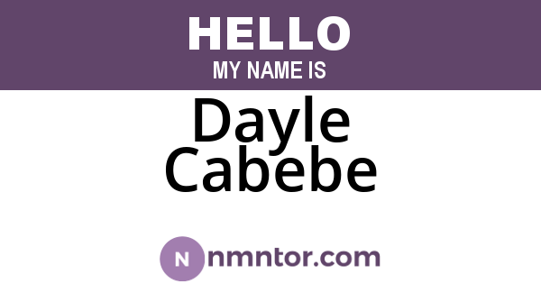 Dayle Cabebe