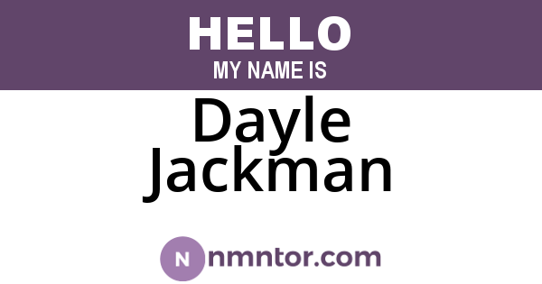 Dayle Jackman