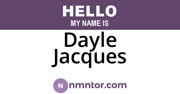 Dayle Jacques