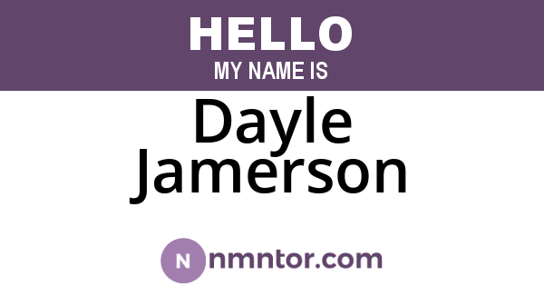 Dayle Jamerson