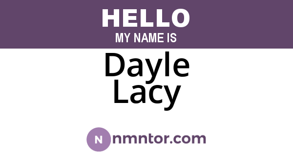 Dayle Lacy