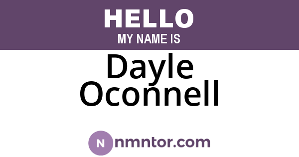 Dayle Oconnell