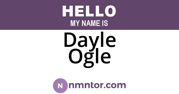 Dayle Ogle