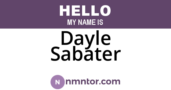 Dayle Sabater