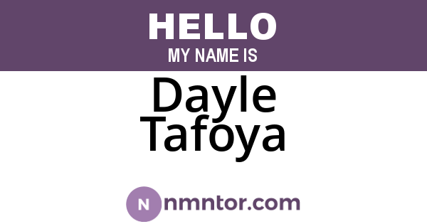 Dayle Tafoya
