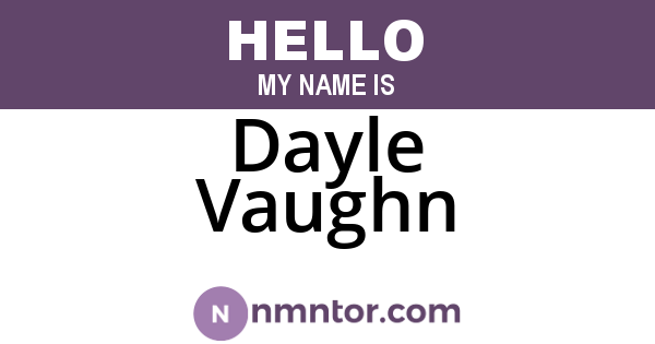 Dayle Vaughn