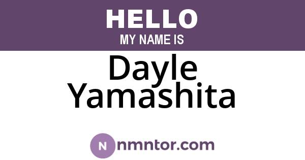 Dayle Yamashita