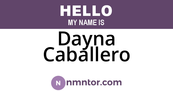 Dayna Caballero