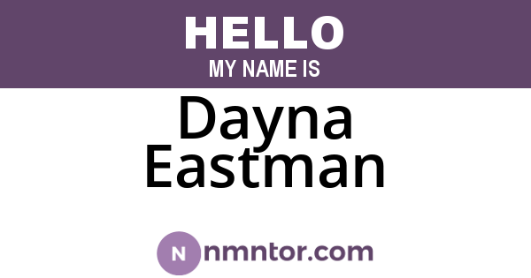 Dayna Eastman