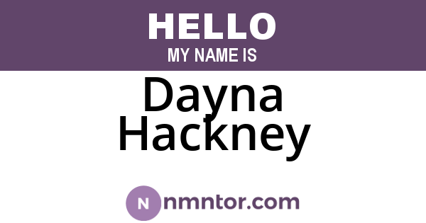 Dayna Hackney
