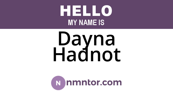 Dayna Hadnot