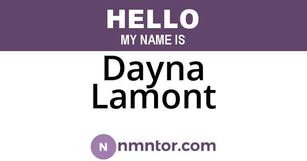 Dayna Lamont