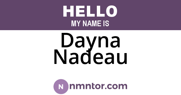 Dayna Nadeau