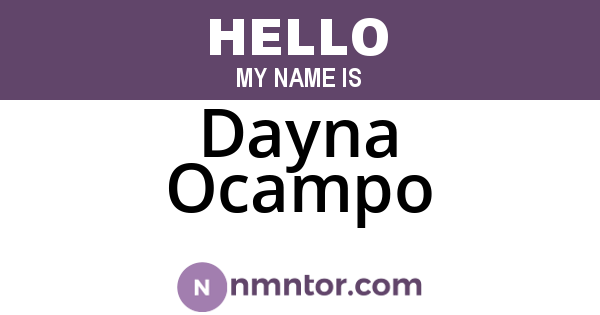 Dayna Ocampo