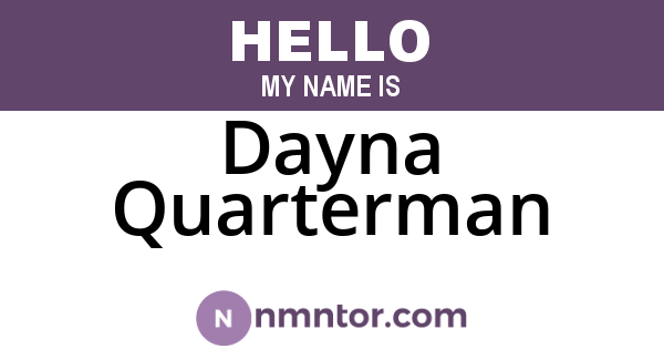 Dayna Quarterman