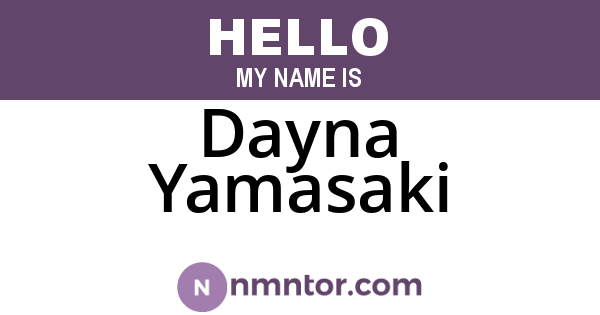 Dayna Yamasaki