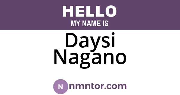 Daysi Nagano