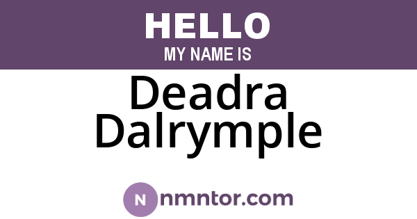 Deadra Dalrymple