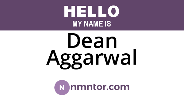 Dean Aggarwal