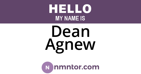 Dean Agnew